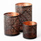 Home & Family Decorative Metal Candle Holder Set for Pillar Candles – Candle Holder Set of 3pcs in 3 Sizes Small Medium & Large-Decorative Candle Holder Décor Piece