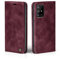 LBH Handyhülle für Samsung Galaxy A51 in Weinrot mit Karten- und Geldfach Smartphone Hülle mit Standfunktion Flip Case Schutzhülle Magnetverschluss Vintage