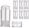 COSIDEA 6pcs Clear Round empty 75g / 2.5OZ deodorant containers Bottom Filling large twist up tubes for hair wax chapstick bottle