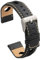 diloy Uhrenarmband Rindsleder perforiert Rallye Racing Stil – Sportliches Design – Größen 20mm 22mm 24mm – Schwarz, Braun, Bordeaux oder Marineblau P355 Schwarz 22mm