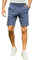 Elegancity Kurze Hosen Herren Golf Hose Kurz Sommer Chino Shorts Passform Freizeithose Männer Cargohose Mit Gürtel Hellblau, XL