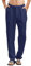 LVCBL Hose Herren Leinenhose Herren Lang Sommerhose Freizeithose mit Taschen Blau XL