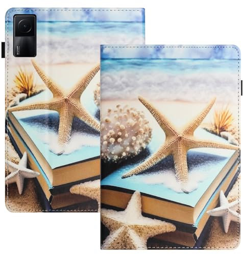 LSPCASA Cover Per Xiaomi Redmi Pad 10.61 2022 PU+TPU Cover Xiaomi Redmi Pad Sveglia/Sonno Automatico Cover Redmi Pad Con Slot Per Schede Redmi Pad Cover stella marina