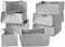 LIFENEY Aufbewahrungsbox 8er Set – Schrank Organizer aus der Serie Organize your closet – Für Stauraum & Ordnung im Kleiderschrank – 6x 12x27x25 cm & 2x 12x27x15 cm, Material: Filz