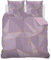 Linfye Housse de Couette 140x200 Géométrique Violette Parure de lit 1 Personne Imprimée avec Fermeture éclair Housse Couette en Microfibre avec 2 Taies d'oreiller 65x65 cm