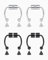 ZAMXHUG 4 Paar 16G Fake Septum - Magnet Nasenpiercing Schwarz Chirurgenstahl Clip Clicker Reifen Nasenring Faux Nicht Durchbohrt