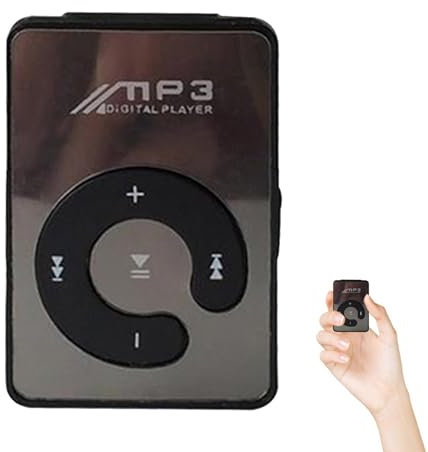 Lettore MP3 da 8 GB con clip: lettore musicale indossabile super leggero | MP3 compatto e portatile perfetto per la corsa e lo sport | Include cavo USB e auricolari | Ideale per l'ascolto in movimento