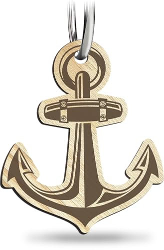 Anker Schlüsselanhänger handgemacht aus Holz, Glücksbringer, Geschenk Seemann, Maritimes Geschenk, Geschenk für Männer auf See, Hamburg Geschenk, Captain