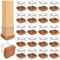24PCS Square Chair Leg Floor Protectors with Wrapped Felt, Chair Leg Covers for Hardwood Floors, Silicone Chair Feet Furniture Pads Floor Protectors, No Noise and No Scratches(L-Clear)