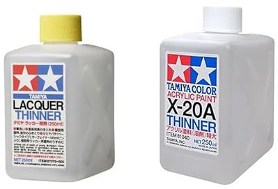 Acrylic AND Lacquer Paint Thinner 250ml Bottle TWIN PACK COMBO