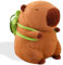 SHUOHONG Niedlichen Capybara Plushies, Wasserschwein Plüschtier mit Schildkrötenrucksack, Simulation Tier Capybara Puppen, Süße Kuscheltiere, für Home Deko Kinder Geschenk