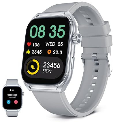 KSIX Smartwatch Urban Move Gris, Pantalla AMOLED 2.06, Mensajes, Manos Libres, Asistente Voz, 100+ Modos Deportivos