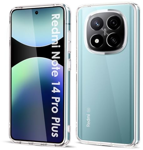 Filoto Ultra Clear TPU hülle für Xiaomi Redmi Note 14 Pro Plus 5G 6.67″ | Ultra Clear, Ultra Dünn, Flexibles TPU, Militärischer Fallschutz, Erhöhter Kameraschutz, Präzise Aussparungen