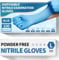 PROMART Disposable Nitrile Gloves, Latex-Free & Powder-Free, Blue – Comfortable, Durable, and Versatile for Medical, Food Handling, Surgical Gloves, Disposable Gloves (100, LARGE)