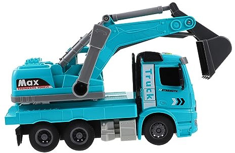 MOLUCKFU Baufahrzeug Bagger Kinder Spielzeug Modellbausatz Aus Kunststoff Baufahrzeuge LKW Für Jungen Mädchen Bauklasse