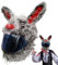Motorradhelm Deckungen Halloween Rabbit Plüsch Helm Cover Motorrad mit Langen Ohren dekorativ lustiger süßer Cartoon No Blocking Vision Cover
