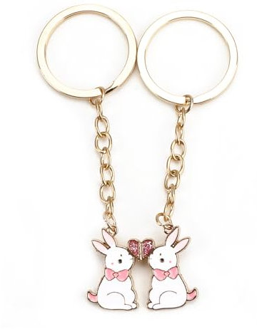 Porte-clés lapin, cadeau d'anniversaire pour femme, petite amie, sœur ou collègue, petits cadeaux et amitié, cadeaux pour anniversaires femmes, idées cadeaux pour femmes