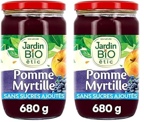Jardin BiO étic - Dessert Biofruits Pomme Myrtille - 680g (Lot de 2)