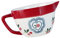 Ipetboom Ceramic Spout Mixing Bowl with Handle and Non Slip Kitchen Bowl for Soup and Baking for Friends Cherry Design