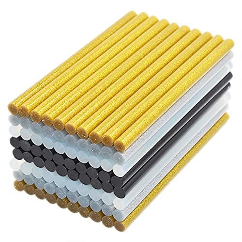 ZONSHJDKR Glue sticks 50 Pcs 11mm*200/3000mm Hot Melt Glue Sticks, for Gun Craft Phone Case Repair Accessories, Adhesive Stick Clear Black(300mm,Black)