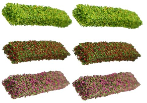 GARVALON 6 Piezas Miniaturas Arbustos Estáticos para Modelos Maquetas Vegetación Artificial para DIY Paisajes Tren Ferrocarril Arquitectura