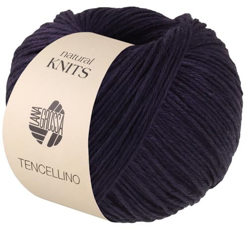 LANA GROSSA Tencellino | Klassisch verzirntes Garn aus natürlich mattem Leinen & seidig glänzendem Tencel | Handstrickgarn aus 51% Leinen & 49% Tencel | 50g Wolle zum Stricken & Häkeln | 125m FB 18