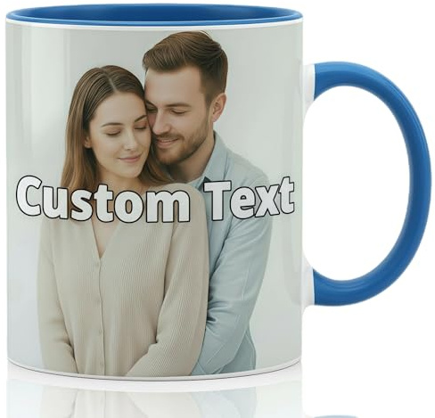 Tasse mit Foto Bedrucken Lassen, Personalisierte Tasse mit Eigenem Foto & Logo, Individuelle Kaffeetasse als Werbetasse, Firmengeschenk Oder Geburtstagsgeschenk für Frauen