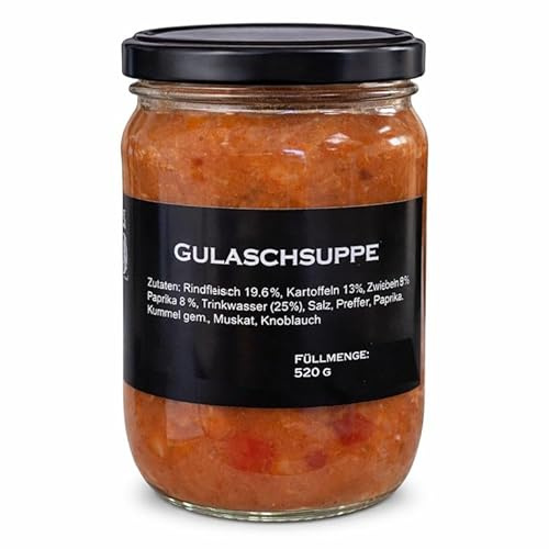Gulaschsuppe – herzhaftes Rindergulasch im Glas 520g (gluteinfrei)