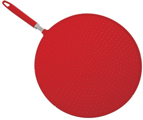 Norpro Grip-EZ Passoire Couvercle Anti-Projections en Silicone, Rouge