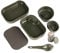Mil-Tec 7-Tlg. Essgeschirr Oliv, Kunststoff, Camping-Messer-Set, Messkit, 7 Personen, Olive