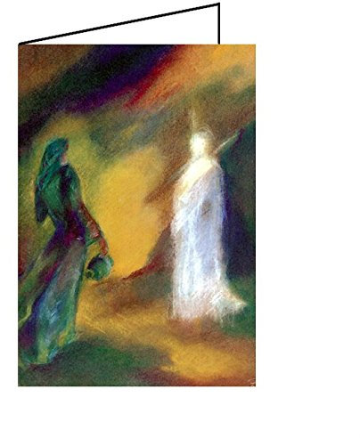 Junker Verlag Christliche Osterkarte DIN A6 - Grußkarten Ostern - Jesus & Maria-Magdalena - Faltkarte Klappkarte, 1 Stück