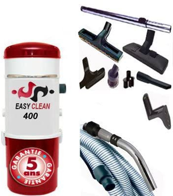 Aspiration centralisée EASY-CLEAN 300 garantie 5 ans (jusqu'a 250 M²) + Flexible de 9 m Sonis, systéme de commande sans fils marche/arrêt à la poignée pour équipement non filaire type ALDES + 8 accessoires