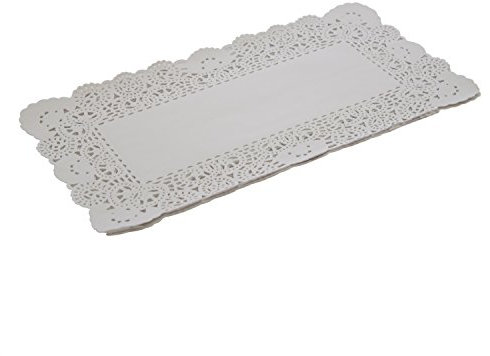 Tortenspitzen 40 x 20 cm weiß 12 Stück