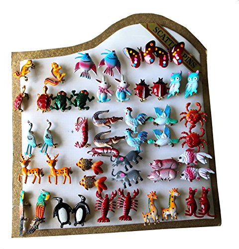 KarnevalsTeufel.de Anstecker-Set in Box, 48 STK., sortierte Motive, Anstecknadel, Schmuck, Freizeit, Kindergeburtstage, Giveaway, Geschenk