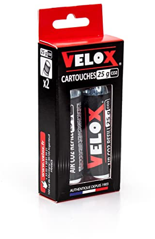 Velox Air Co2-Patronen mit Gewinde, Silber, 25 g