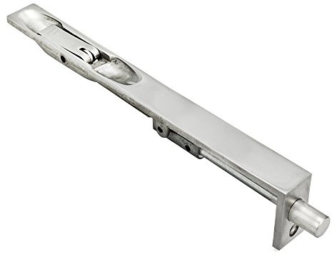 Supreme Heavy Duty Flush Bolt - Door Bolt for French Doors & Double Doors 100/150/200mm Brass/Chrome/Satin (200mm, Chrome)
