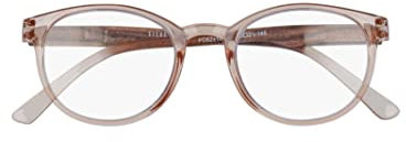 SILAC - Pink Cristal 7402 - Lunettes de Vue de Lecture avec Grandes Verres Ovales Pour Femme - Lunettes Loupe Grossissantes Unisex Légères et Résistantes - Dioptrie + 2,25 - Rose Transparent