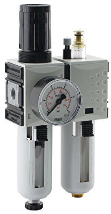 Fittingstore - Wartungseinheiten 2-teilig Futura Baureihe 1-1750 l/min - Druckminderer Öler Druckregler Druckluft Wasserabscheider Filterregler (Gewinde: G 3/8 - Einstellbereich: 0,5-16 bar)