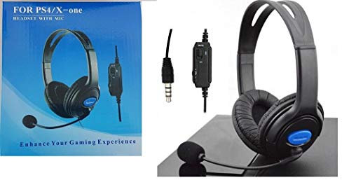 Generico Cuffie Gaming per PS4 PC Xbox One Auricolare con Microfono E Controllo Volume