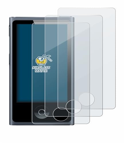 BROTECT Entspiegelungs Schutzglas für Apple iPod nano 2012 (7. Gen.) (3 Stück) Schutzfolie Panzer Folie Glas Matt [Extrem Kratzfest 9H, Anti-Reflex]