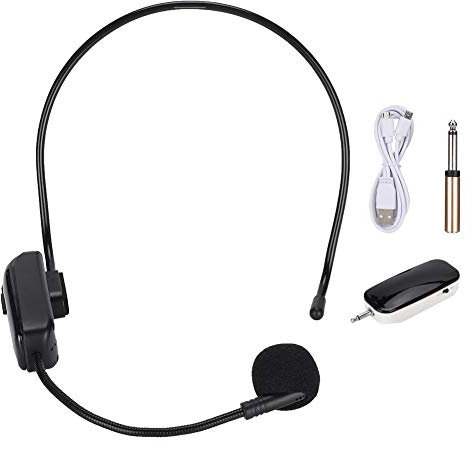 Mavis Laven Wireless Microphone Headset, Bluetooth & USB, Unidirectional, 20 to 23,000 Hz, Low dB, Teaching, Meetings, Public Speaking, Tour Guiding