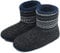 COFACE Hüttenschuhe Herren Warm Winter Hausschuhe Herren Plüsch Flauschig Gefütterte Hausstiefel Männer Fell Haussocken Filz Pantoffeln 45