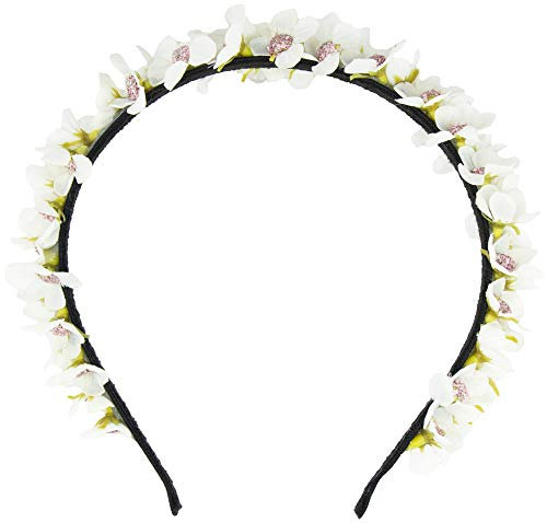 Blumen Haarreif Elfe - Weiß - Kopfschmuck Haarschmuck Hochzeit Oktoberfest Dirndl Blumenmädchen Kirchweih