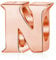Alphabet Charms Letter Initial A-Z Genuine 925 Sterling Silver Beads fits Pandora Charms Bracelet (Rose Gold Letter N)