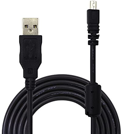 Aiivioll Cable USB de Repuesto para Transferencia de Datos de 8 Pines, Compatible con cámara Digital Sony Cybershot Cyber-Shot DSCH200, DSCH300, DSCW370, DSCW800, DSCW830, DSC-H200 (1.5 m)