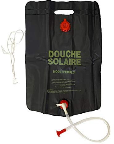 Sac de douche en PVC avec chauffage solaire 20 L, léger et portable, pour camping en plein air, randonnée et camping