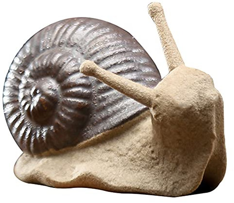 Keramik Schnecke Dekoration, netter Mini-Tier-Garten-Ornament, Fee-Garten-Puppenstubenblumentopf Figurine 1.6x3.3x2.3cm