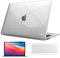Fintie Funda Compatible con MacBook Air 13 (2020/2019/2018) Carcasa Dura Fina + 2 Cubiertas para Teclado + 1 Protector de Pantalla, Brillante Transparente