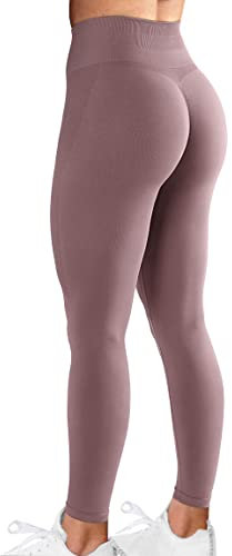 A AGROSTE Amplify Nahtlose Butt Lifting Leggings für Frauen Booty Hohe Taille Workout Yoga Hosen Scrunch Tiktok Gym Leggings, 1-pink meliert, X-Groß