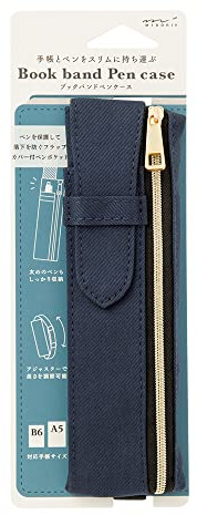 Midori 41823006 Pencil Case Book Band Pen Case Navy Blue A for B6 - A5